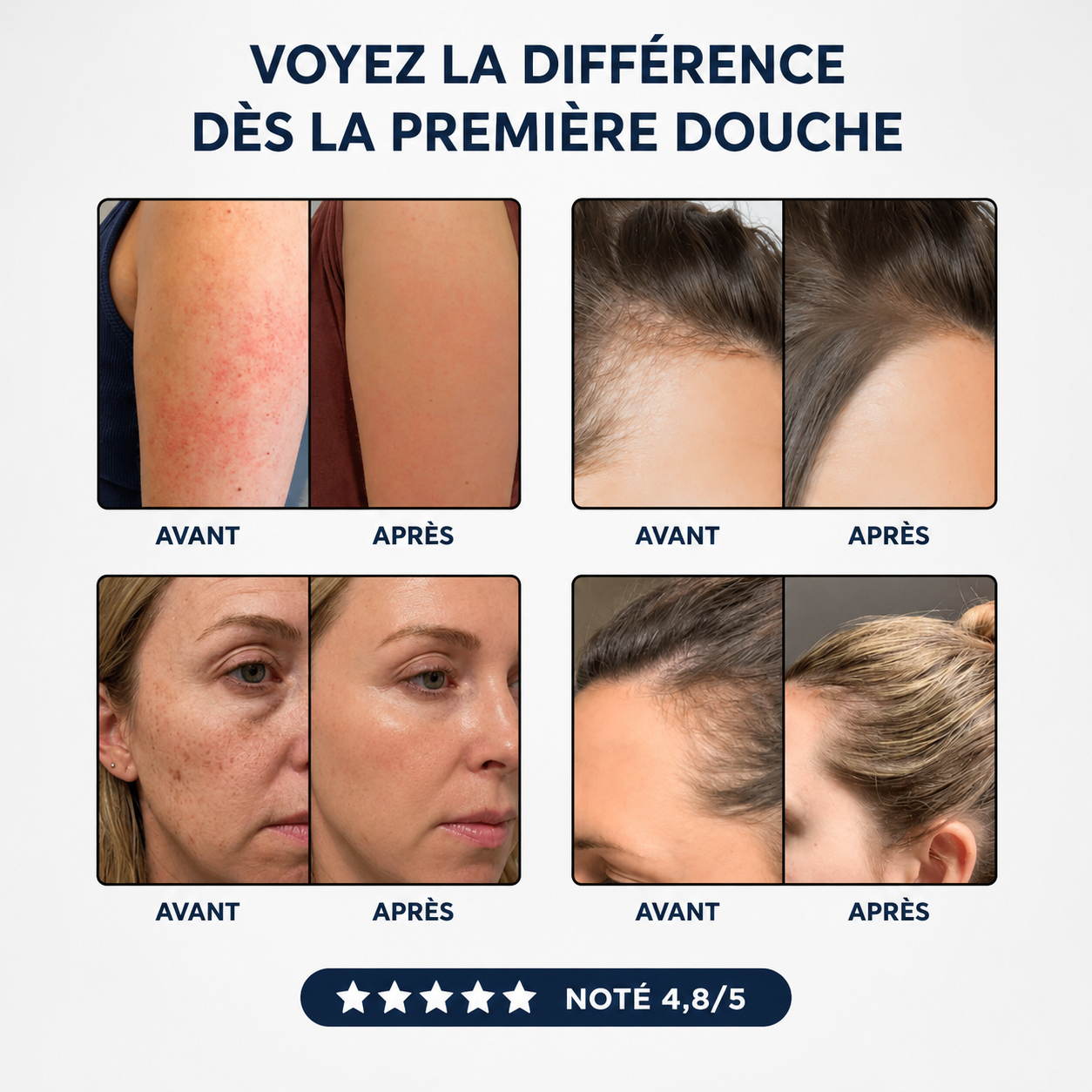 Transformez votre peau, vos cheveux et votre douche avec Aquapure™